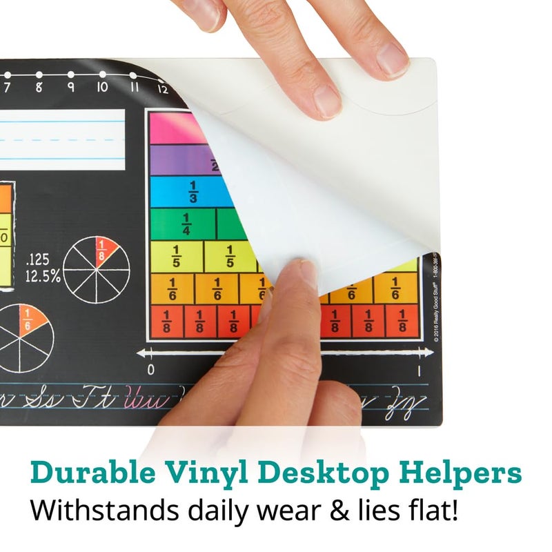 Really Good Stuff 24PK Zaner-Bloser Self-Adhesive Vinyl Desktop Reference Nameplate with Letters, Numbers, Place Values-Traditional Manuscript Name Tags - Image 3